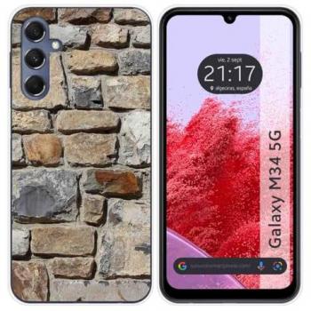 Funda de Silicona para Samsung Galaxy M34 5G con Diseño Ladrillo 03 y Dibujos