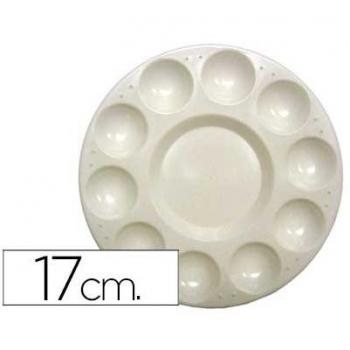 Artist 4610009 - Paleta Circular de Plástico con 10 Huecos, Tamaño 17 cm