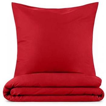 Blumtal Juego de Funda Nórdica de Microfibra Muy Suave y Transpirable - Set de 3 Piezas Funda Edredón Nórdico + 2 Fundas de Almohada para Cama de 135, Rojo