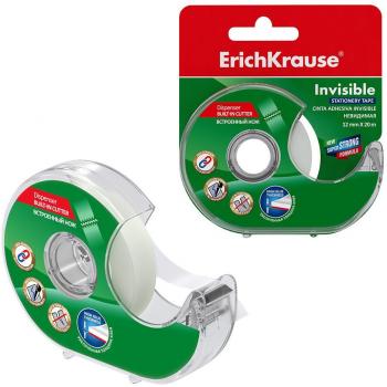 Erichkrause Cinta Adhesiva con Aplicador Invisible - 12mmx20m - Color Transparente