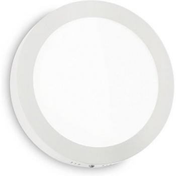 Plafón de techo redondo universal de aluminio blanco, 1 bombilla, 4 cm, luz LED integrada, 3000K
