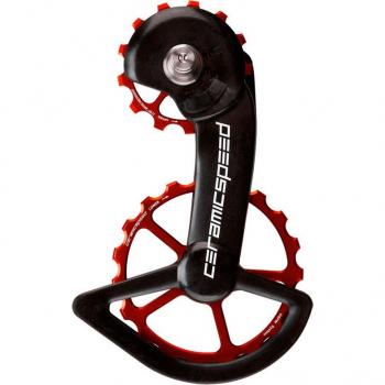 CeramicSpeed Oversized Pulley System (OSPW) for Shimano Dura Ace R9100/Ultegra R8000 - Black/Red
