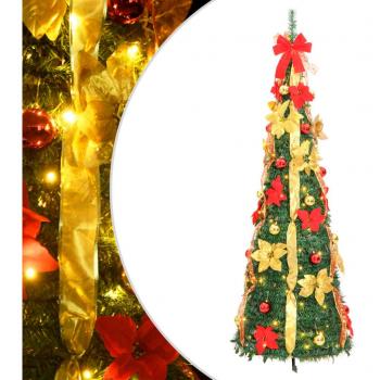 Pop-up Green Artificial Christmas Tree with 150 LEDs, 180 cm (70.9)