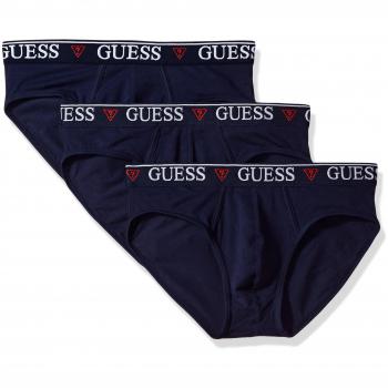 Guess Brief 3Pack, Ropa Interior Deportiva para Hombre, Azul