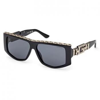 Guess Women's Geometric Black Sunglasses with Smoke Lenses