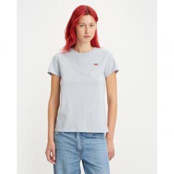 Camiseta Mujer Básica Levi's Logo Bordado Azul