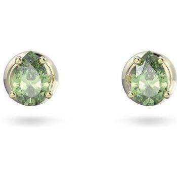Pendientes de botón Swarovski Stilla con piedras en verde, modelo 5639120