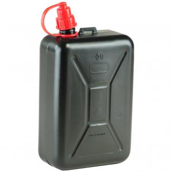 Hünersdorff Bidón para carburante STANDARD 2 L, PEAD Negro, con boquilla de salida integrada