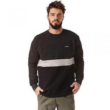 Volcom Sngl STN DIV Crew Sudadera, Hombre, Sulfur Black, L