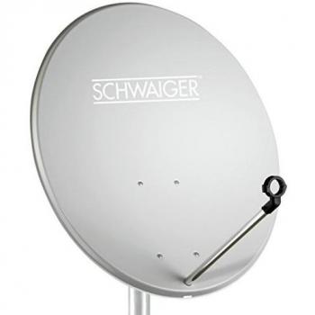 Antena Parabólica Schwaiger SPI440.0 de 42 cm, Acero Gris Claro, 32.60 dB, DAB/DAB+, UKW/MW/LW