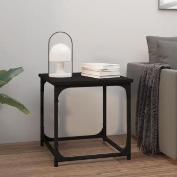 Mesa auxiliar de madera contrachapada 40x40x40 cm en color negro, roble sonoma y roble ahumado, ideal para salón o comedor