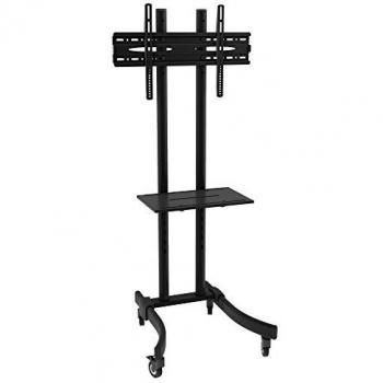 Soporte móvil de piso para TV LED/LCD 32-70 con estante, capacidad 40 kg