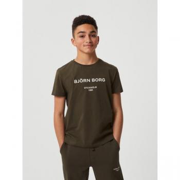 Björn Borg Borg Logo T-shirt Green, Size 122-128