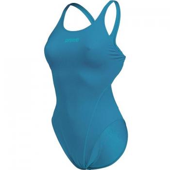 Arena Team Tech Solid Women's 1-Piece Swimsuit - Blue Cosmo