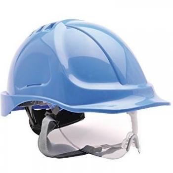 Casco de Seguridad Portwest Endurance con Visera Ajustable y Ventilación Azul Real