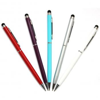 Emartbuy ® Bundle Pack De 5 Pluma De Bola Dobles Función Capacitiva + / Pantalla Táctil Resistiva Lápiz Óptico Adecuado Para Yarvik Gotab Yetta Tablet