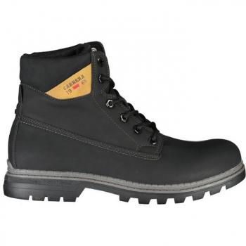 Carrera Sleek Lace-Up Boots with Contrast Details - EU43/US10, Male, Black, Size: 10 US Laced Boot with Logo and Contrast Details