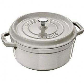 Staub La Cocotte Round Cast Iron Pot 24 cm, White Truffle, 3.8L