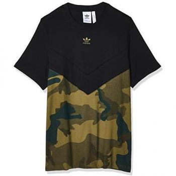 adidas Camo Block T Camiseta de Manga Corta, Hombre, Black/Multicolor, XL