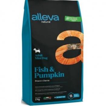 Alleva Natural Adult Fish & Pumpkin Mini - 2 Kg, Pienso para perros sabor Pescado y Calabaza