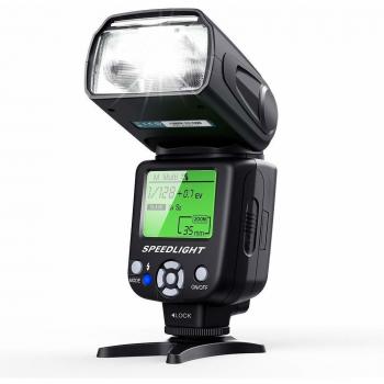 ESDDI Flash Speedlite para Canon Nikon Panasonic Olympus Pentax y Otras cámaras DSLR con Pantalla LCD