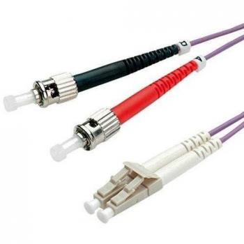 Cable de Fibra Óptica OM4 LC-ST 1m 50/125µm Violeta