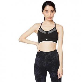 adidas All Me PK FLW Sujetador Deportivo, Mujer, Negro/Blanco, M