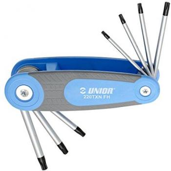 Unior Juego de 8 Destornilladores Fijos y Llaves Allen con Perfil Modelo Navaja 9 a TX 40 Serie 220/7TX NFH, Adultos Unisex, Negro
