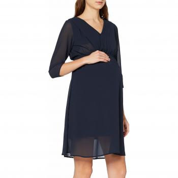 MAMALICIOUS Mlyolanda Mary 3/4 Woven Dress Nf Vestido, Azul