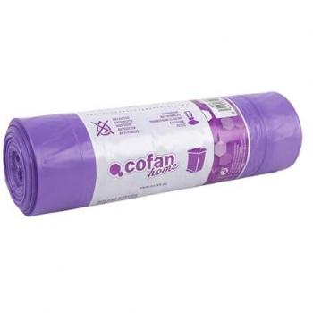 Bolsa de Basura Perfumada con Autocierre 70x70 cm, 120 g, Color Azul, Pack de 10 Unidades - Capacidad 50 litros