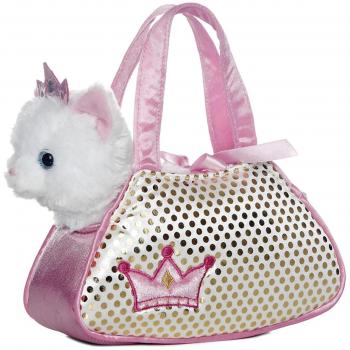 Aurora- Juguete de peluche, Color blanco y rosa