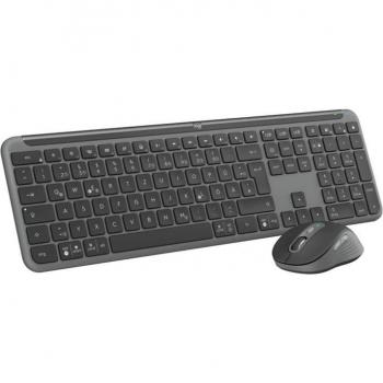Logitech Signature Slim Combo MK950 - Teclado y Ratón Inalámbricos Bluetooth 5.1 LE, Diseño Delgado, QWERTZ Alemán, Grafito
