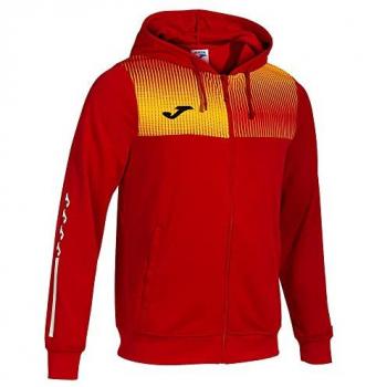Chaqueta con capucha Eco Supernova para hombre en color rojo y amarillo