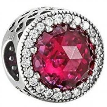 Abalorio Pandora 791725NCC Corazones Radiantes Cereza