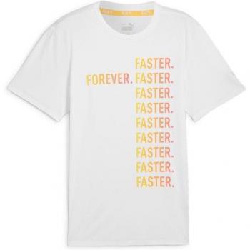 Camiseta técnica de running Puma Run Favorites Forever Faster para hombre, color blanco, talla M