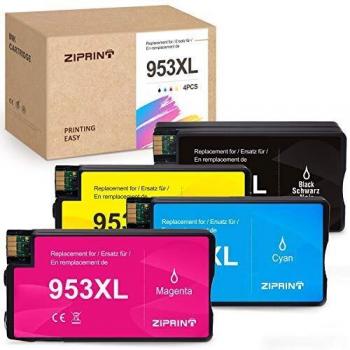 ZIPRINT Compatible con HP 953XL 953 XL Multipack 4 cartuchos de impresora HP OfficeJet Pro 8710 8720 8715 8730 7740 8725 8740 8718 8719 8218