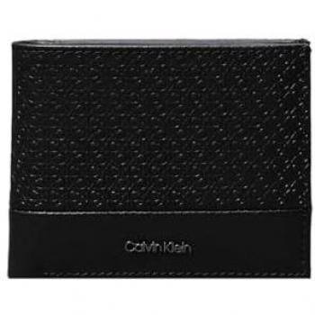 Cartera Bifold Negra para Hombre Calvin Klein con Protección RFID y Monedero Nano Mono