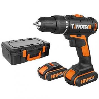 WORX WX385.1 Taladro Percutor 16V 2Ah 2bat, Negro