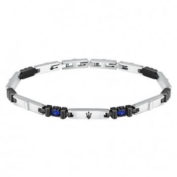 Pulsera de acero para hombre Maserati JM224AXO04, pulsera de hombre de acero plateada