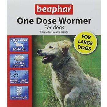 Beaphar Dogs Upto 40kg One Dose Wormer 4 Tablets