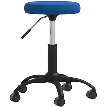 Silla de oficina giratoria de terciopelo azul