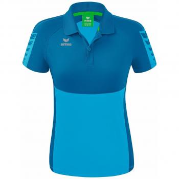 Erima Polo de Manga Corta Six Wings para Mujer, Color Curacao, Talla 44