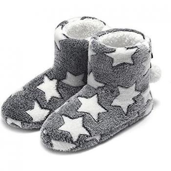 Zapatillas de Estar por Casa Botas Estrellas Pantuflas Mujer Azul 40/41 EU