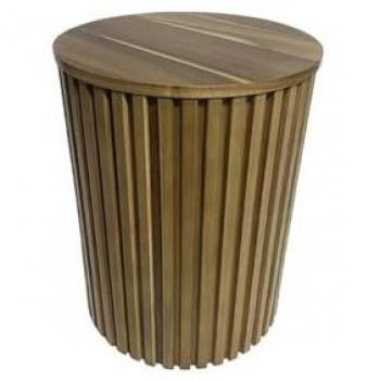Mesa auxiliar Romimex Natural Madera de Acacia MDF 41 x 53 x 41 cm