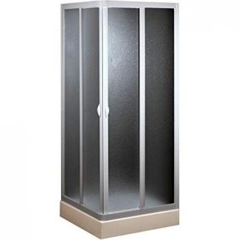 Mampara de ducha corredera de acrílico modelo Smart con apertura central 75x90 cm