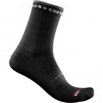 Calcetines Castelli Rosso Corsa 11 Negro Mujer L-XL