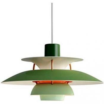Lámpara Colgante Louis Poulsen PH 5 Mini - Verde, Aluminio, Dimensiones 30 x 16,3 cm