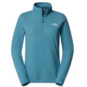 Forro polar The North Face 100 Glacier 1/4 Zip mujer Algae Blue tamaño M