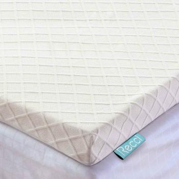 RECCI - Topper Colchón de Espuma 120x190cm, Topper Viscoelástica con Alivio de la Presión, Sobrecolchón Hipoalergénico de Bambú - Extraíble y Lavable en Lavadora, CertiPUR-EU