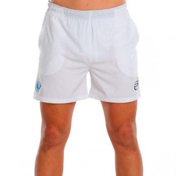 Short Bullpadel Abofe Blanco para hombre, pantaloncitos de pádel, color blanco, confeccionados con tejido ligero y transpirable, diseño moderno y cómodo, ideal para la práctica del pádel